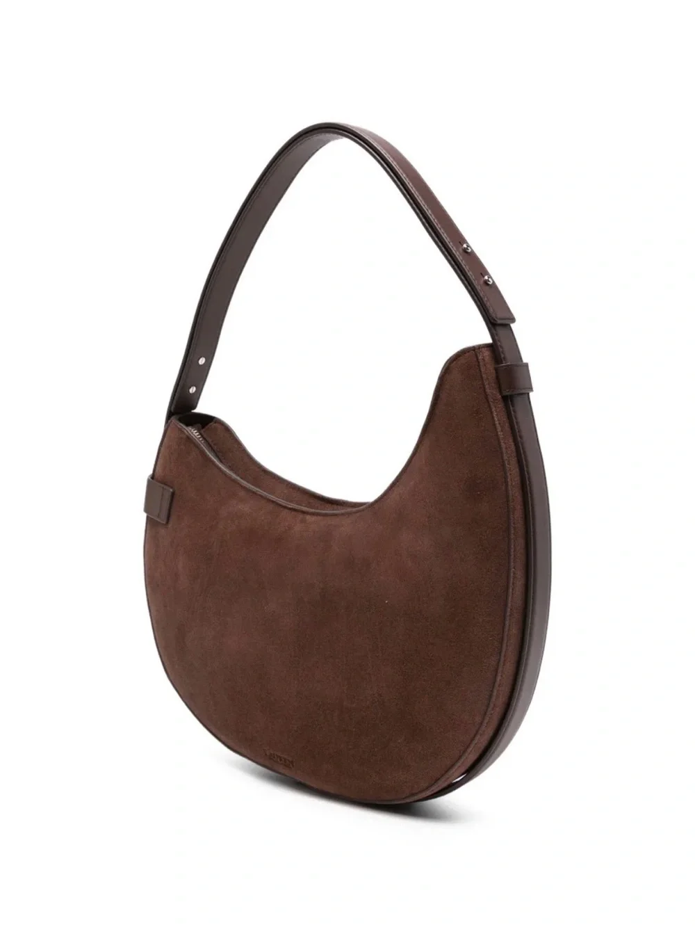 Polo by Ralph Lauren Brown Suede Hobo Bag with Buckle Detail